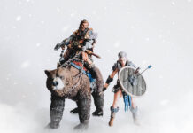 Bodvar, Attlus und Neve aus der Mythic Legions-Reihe der Four Horesmen