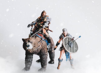 Bodvar, Attlus und Neve aus der Mythic Legions-Reihe der Four Horsemen Bodvar, Attlus und Neve aus der Mythic Legions-Reihe der Four Horesmen