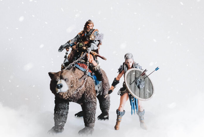 Bodvar, Attlus und Neve aus der Mythic Legions-Reihe der Four Horesmen